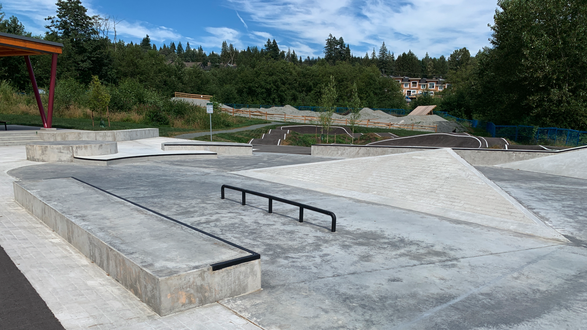 Silver Valley Skate Park overlooking the Silver Valley trails
