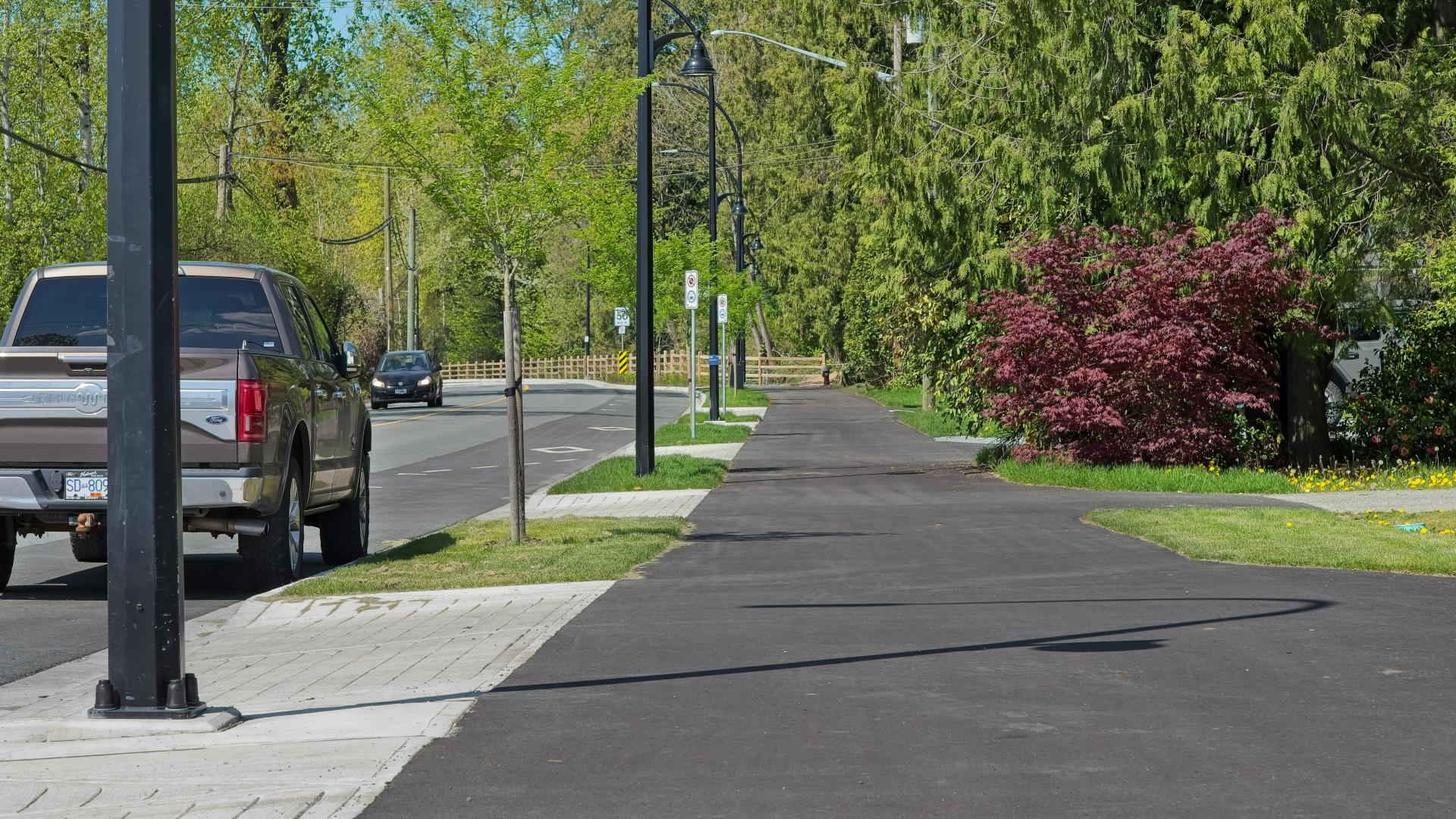 View of Hammond Road multi-use path