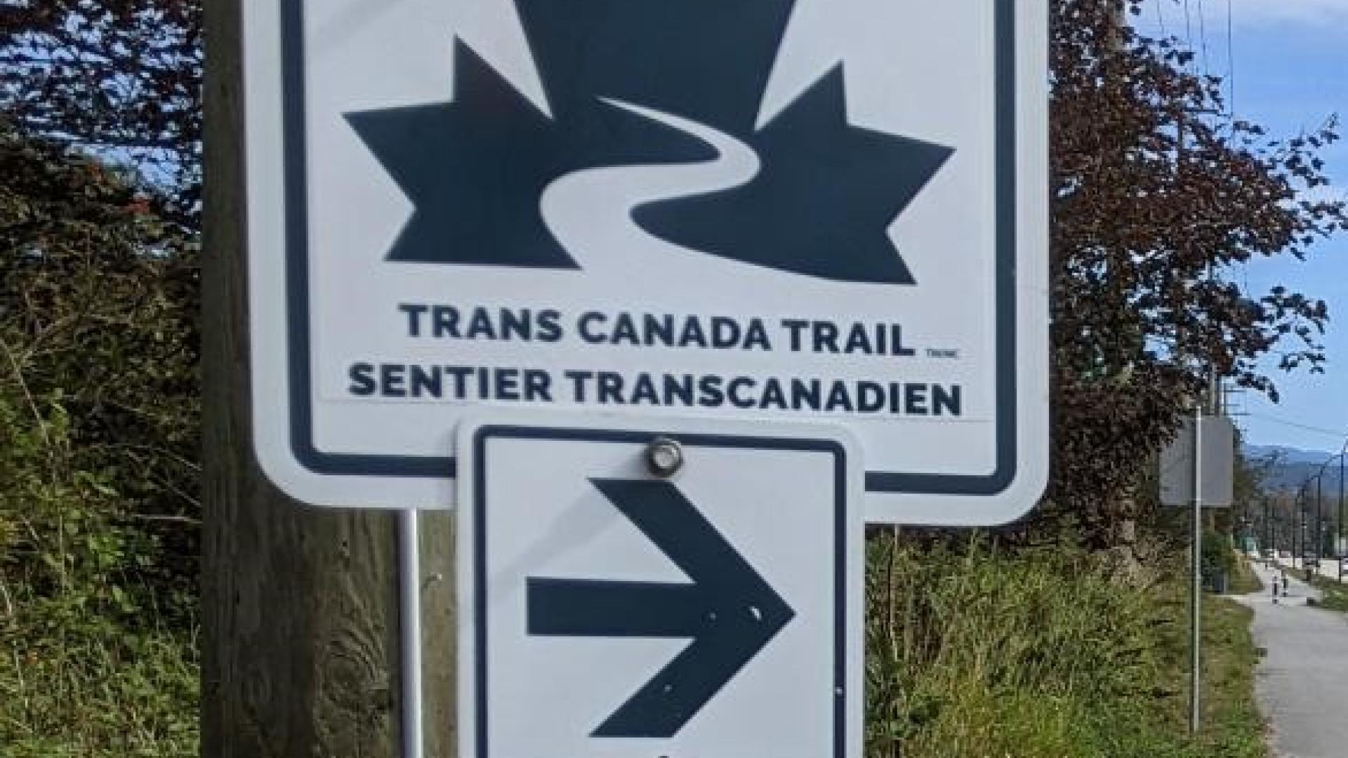 New Trans Canada Trail Sign