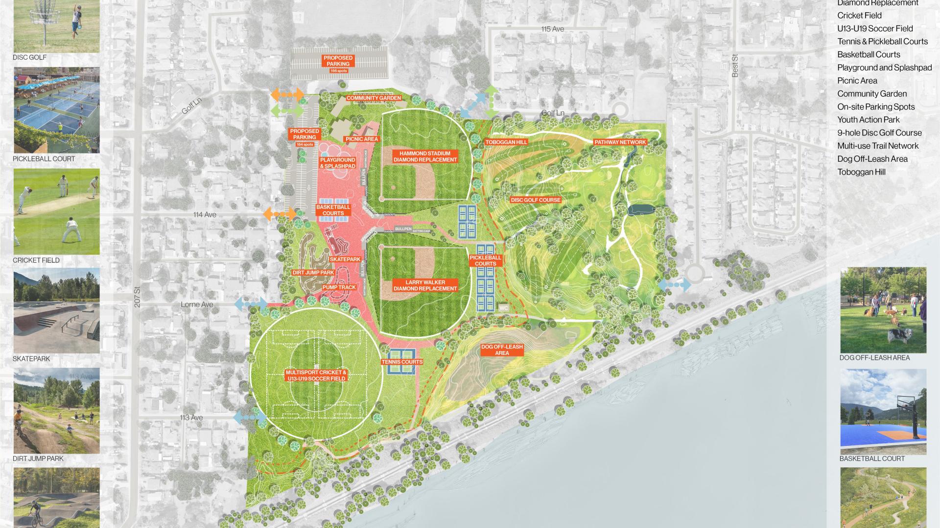 General concept drawing of proposed Hammond multi-use park