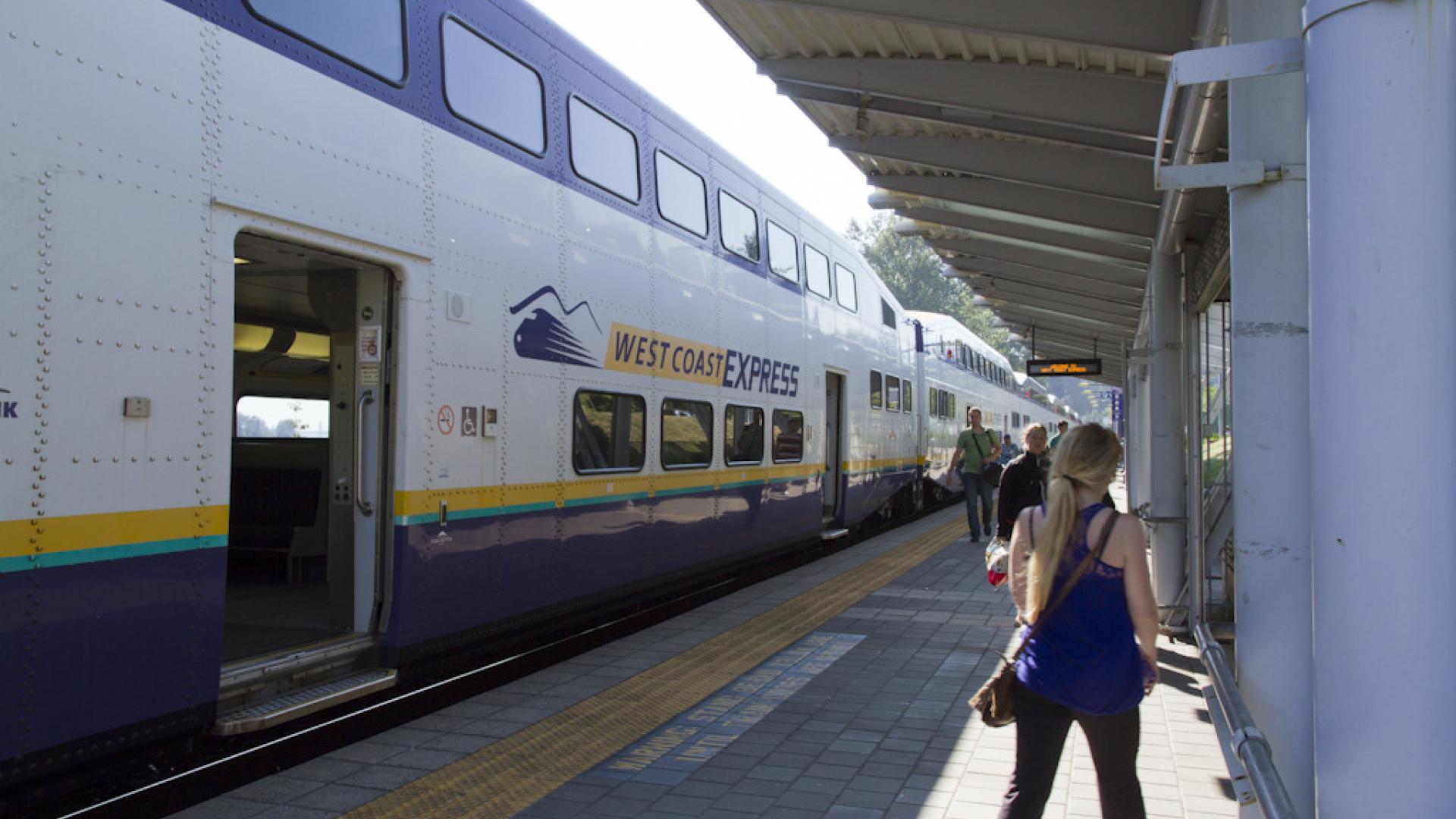 person getting off of Westcoast express train
