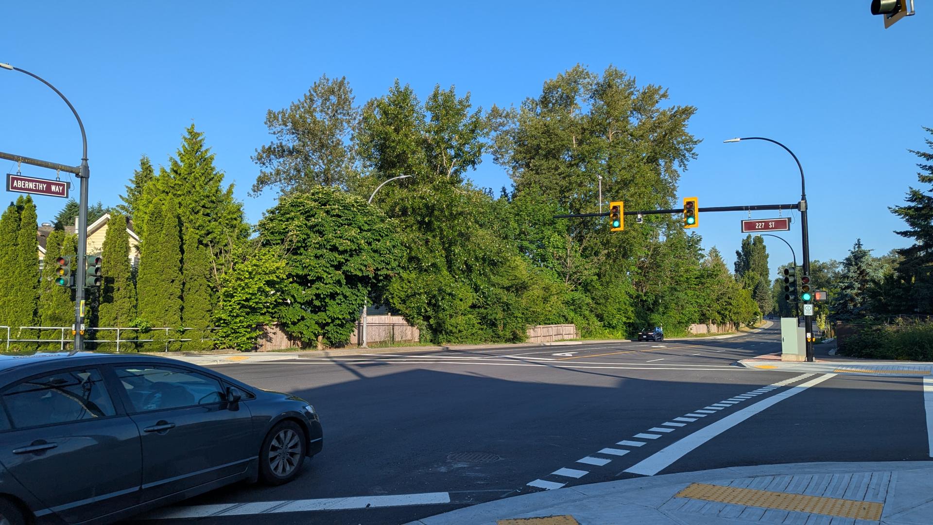 intersection of Abernethy Way at 227 Street