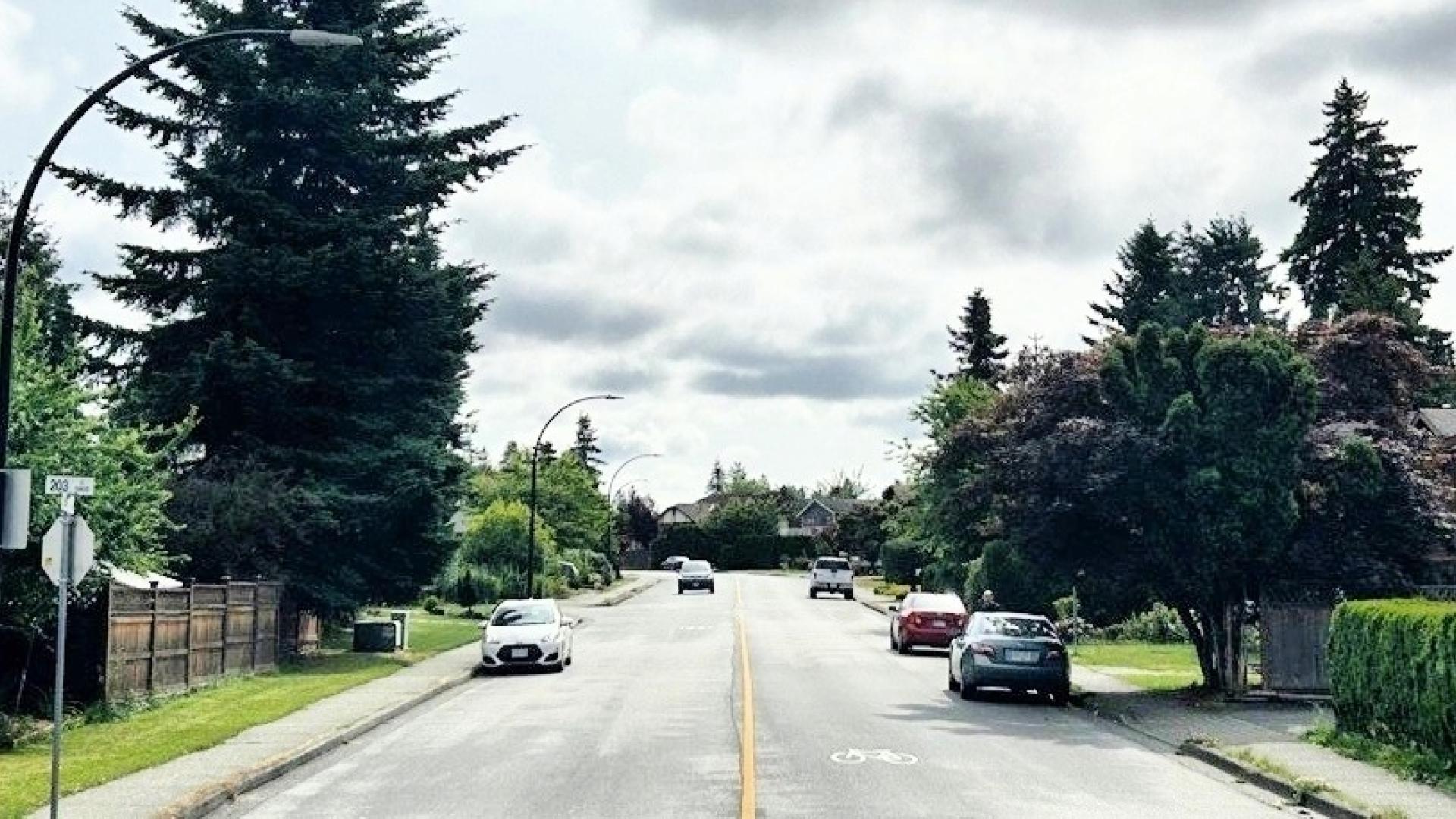 View of the Thorne Avenue roadway before construction has begun