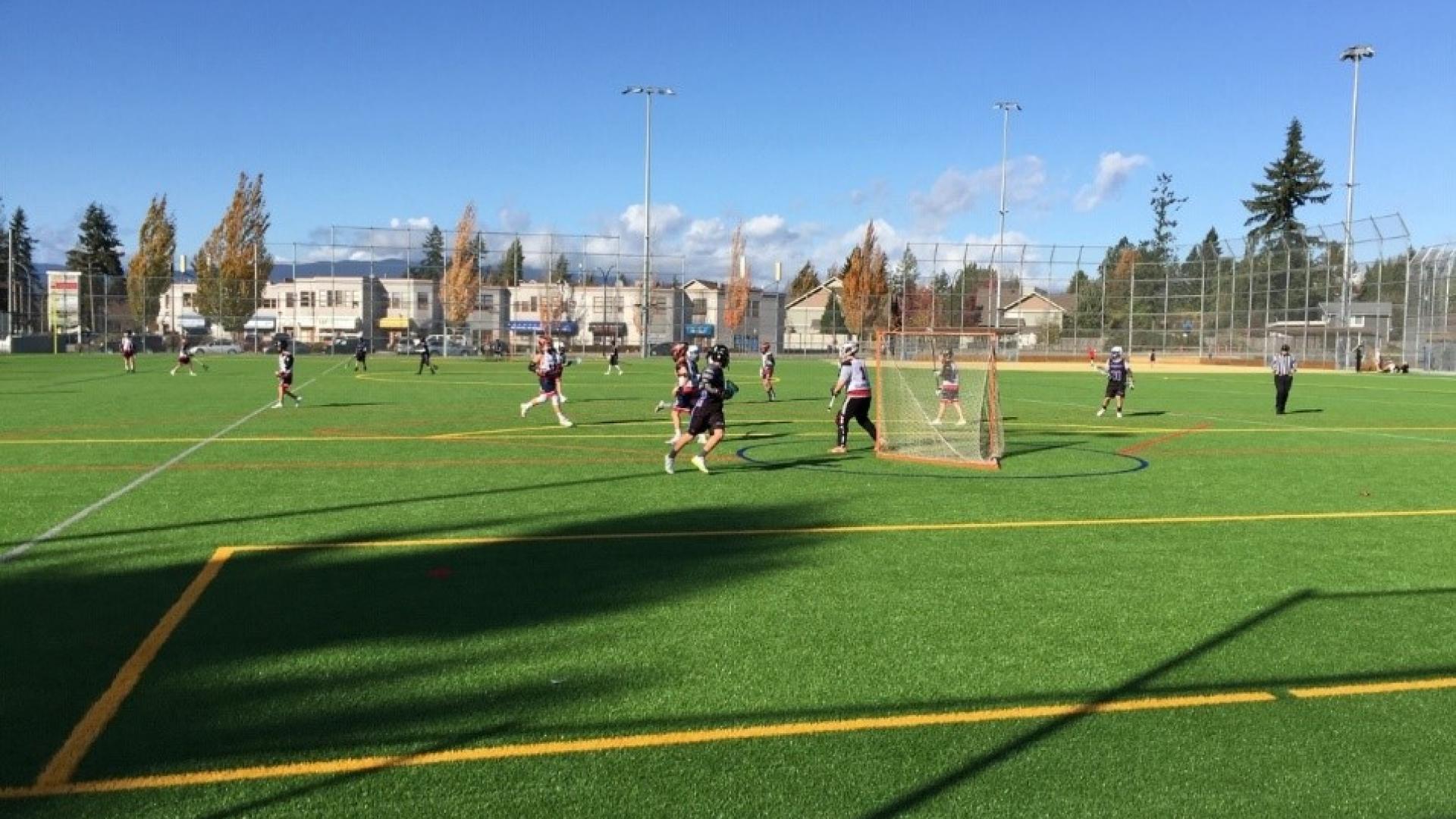 Telosky field with lacrosse players playing