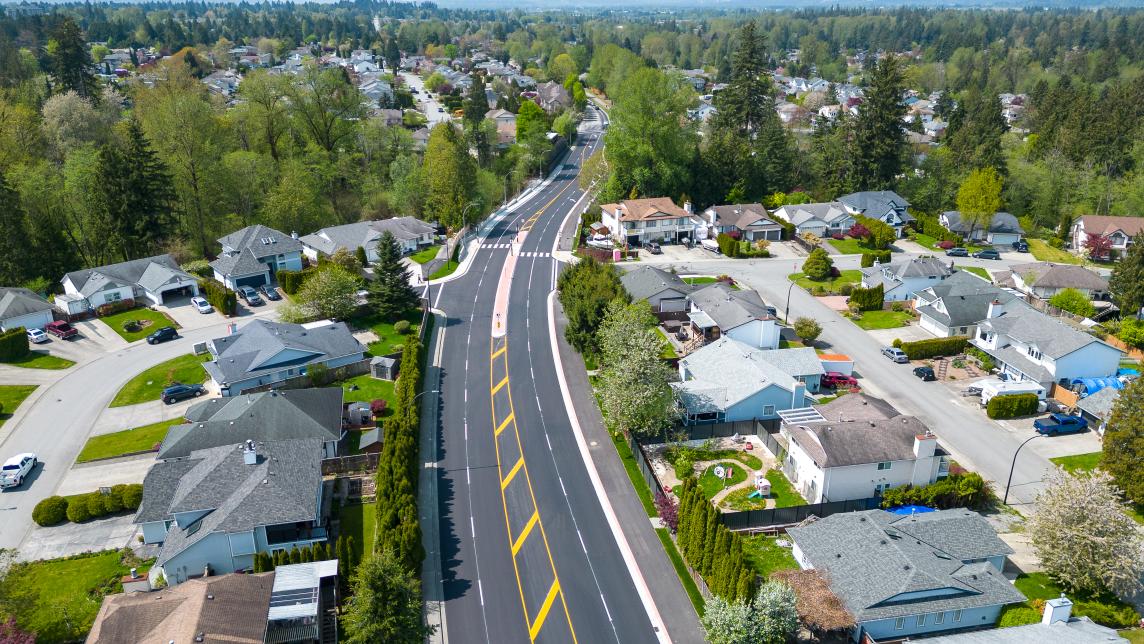 aerial photo along Abernethy Way