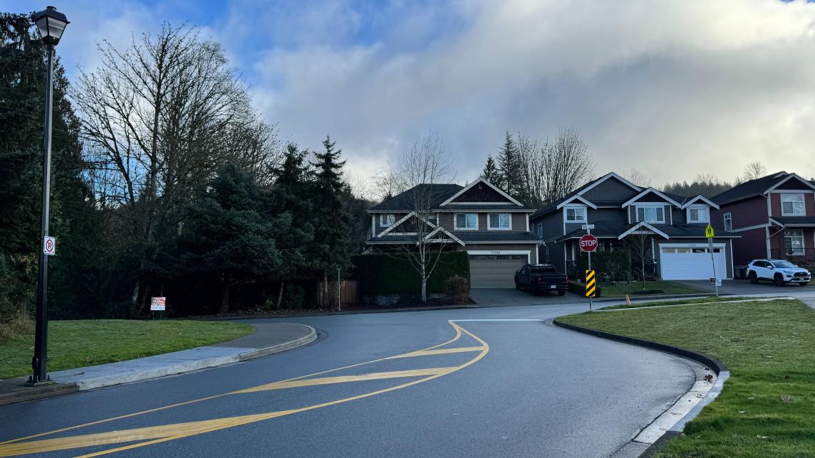 An intersection with a stop sign