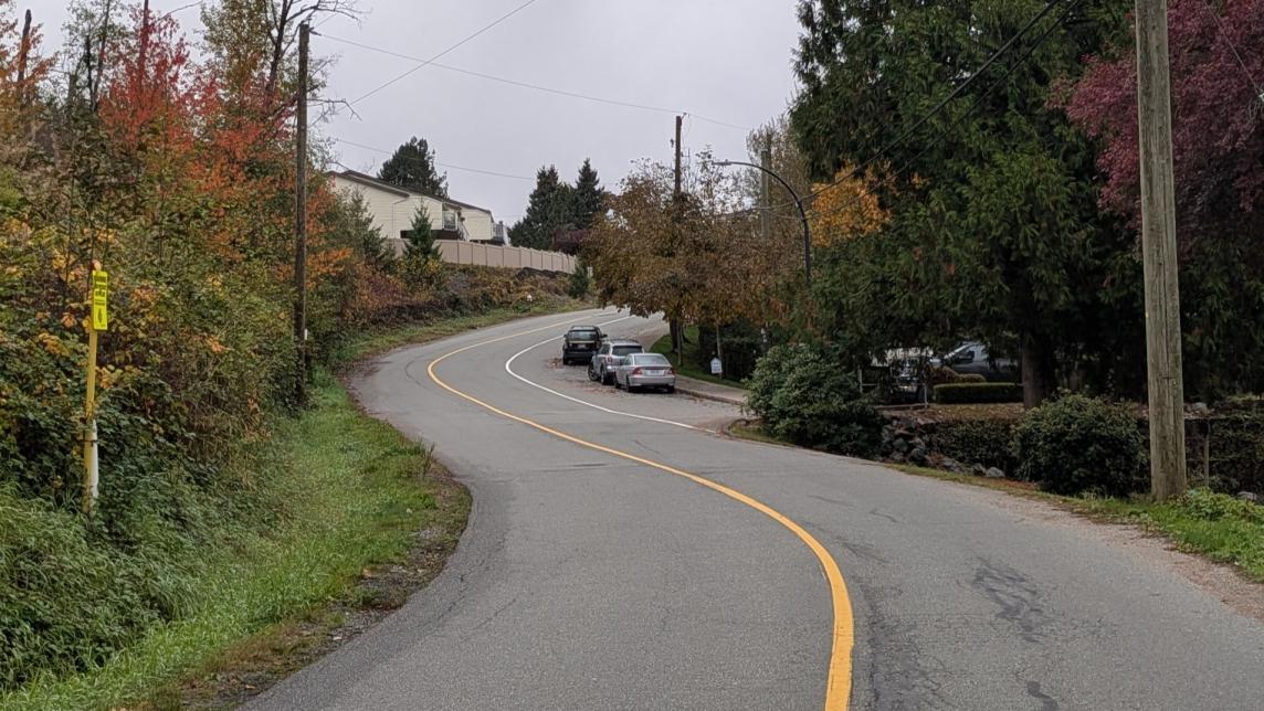 A view of the Burnett Street roadway