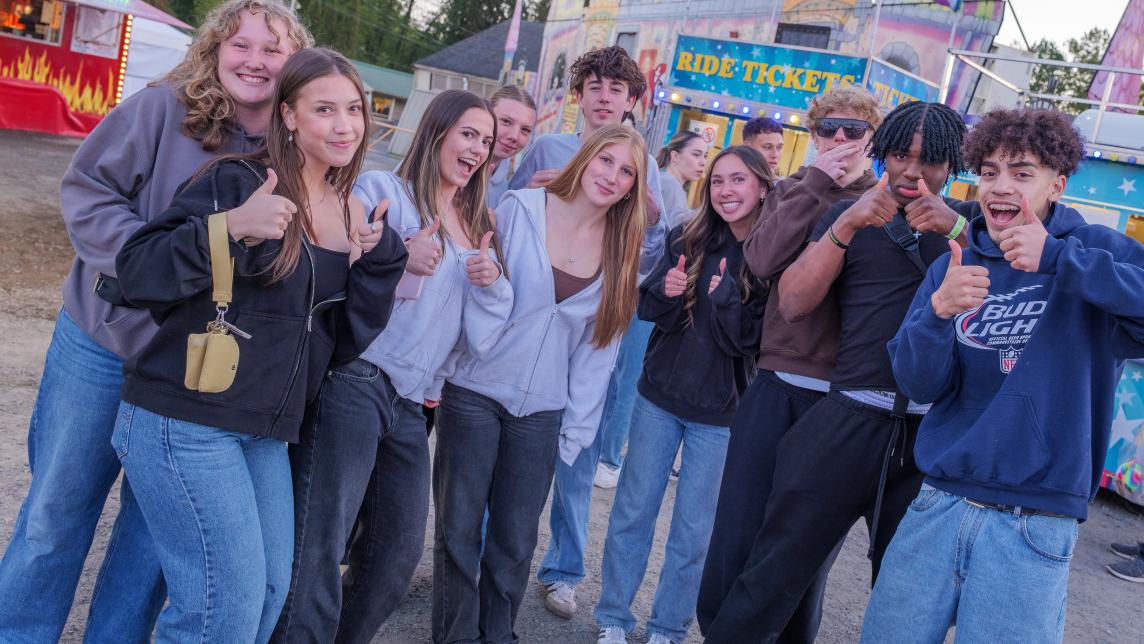 Group of Youth Hanging Out Together at the Home Show
