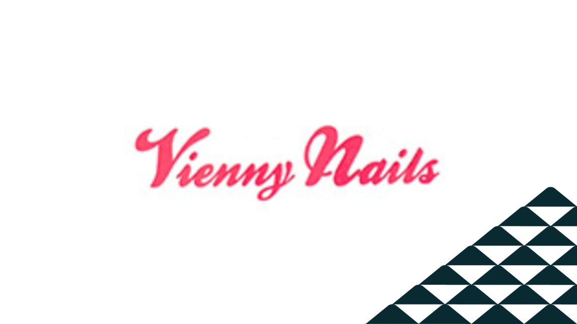The Vienny Nails logo next to a soccer-ball patterned mountain.