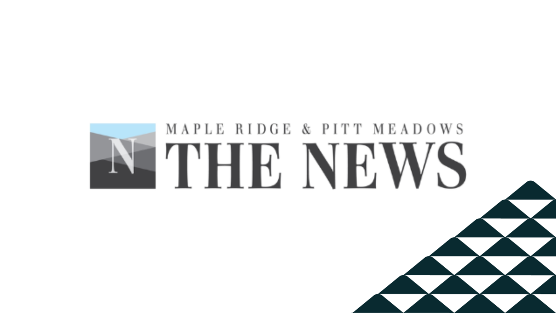 The Maple Ridge & Pitt Meadows The News logo next to a soccer-ball patterned mountain.