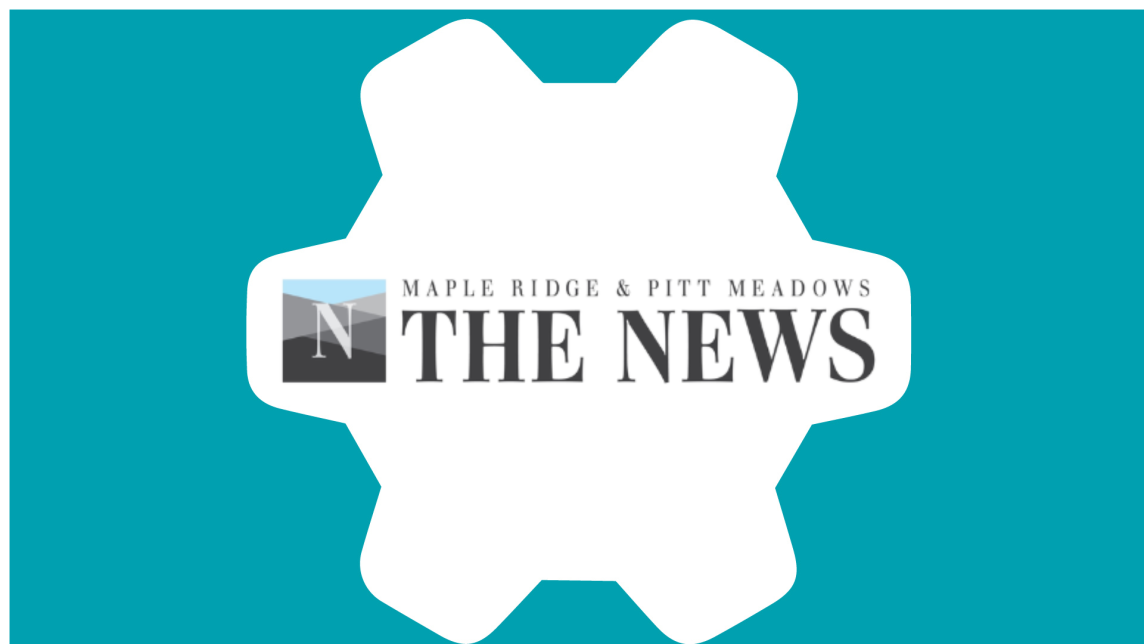 The Maple Ridge & Pitt Meadows The News logo sits in a white gear against a teal background.