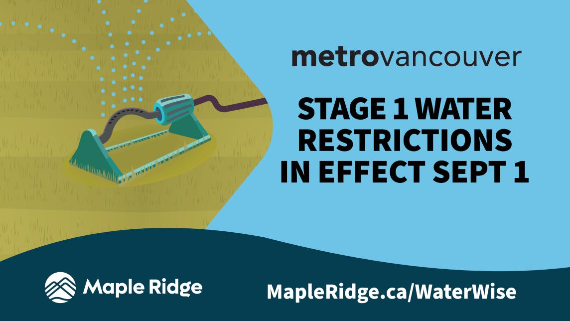 Stage 1 water restrictions in effect Sept. 1.