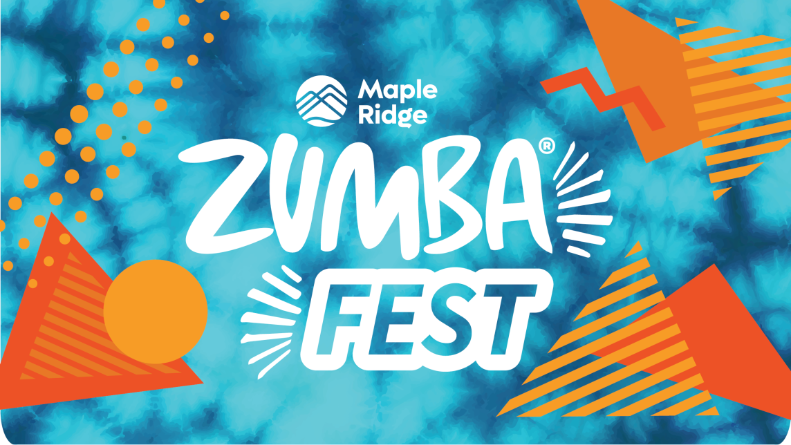 Zumba Fest Logo with Tie-dye Background 