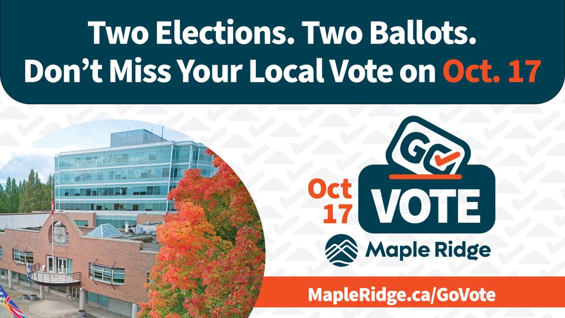 Two Elections, Two Ballots. Don't miss your local vote on Oct. 17