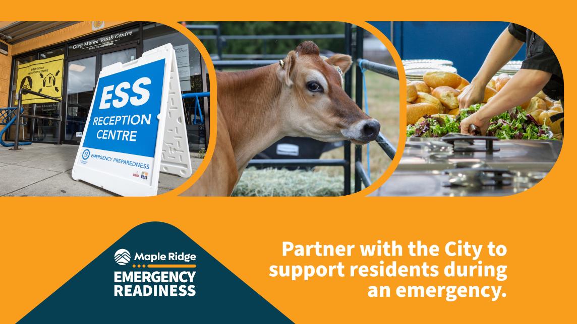 Partner with the City to support residents during an emergency