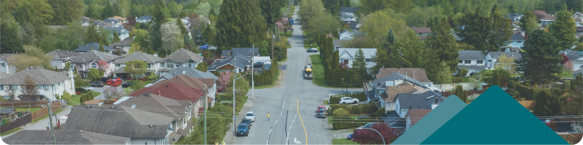 aerial shot of maple ridge