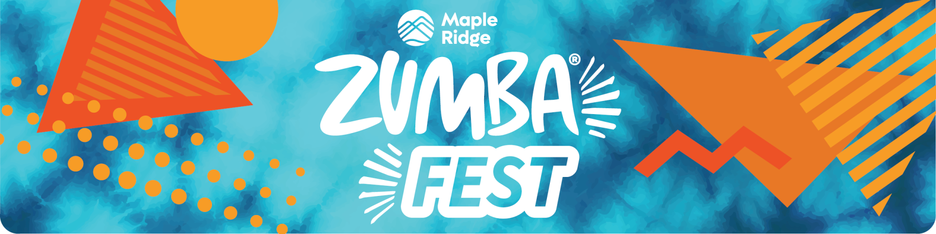 Zumba Fest Logo with Tie-dye Background 