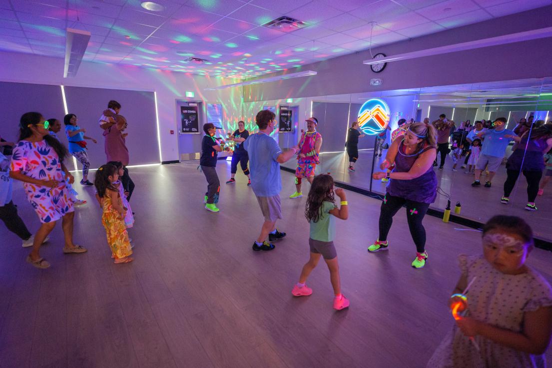 Glow in the Dark Zumba at Rock the Block at Albion Community Centre