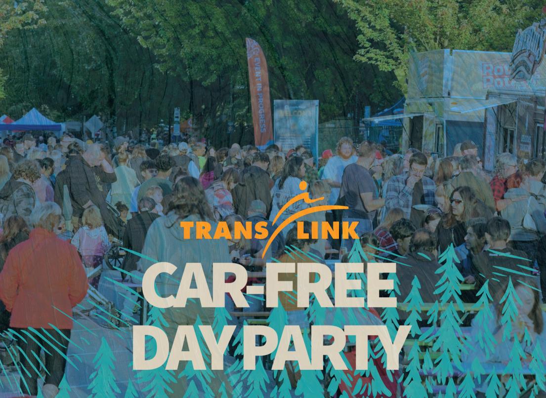 People crowd 224 Street during the Translink Car-Free Day Party.