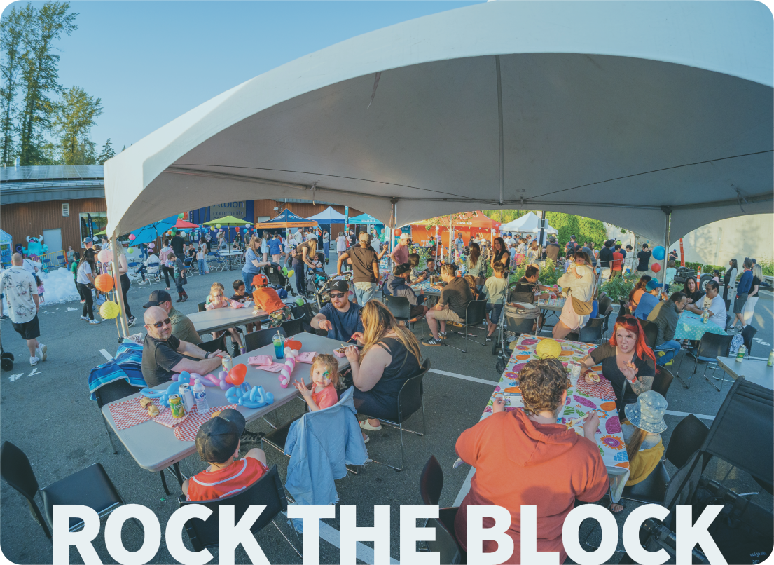 Crowd at Rock the Block at Albion Community Centre