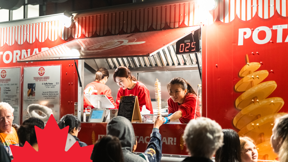 Potato Food Truck at Night