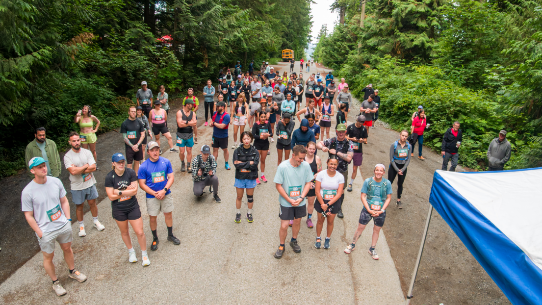 Runners at the Run the Ridge Start Line