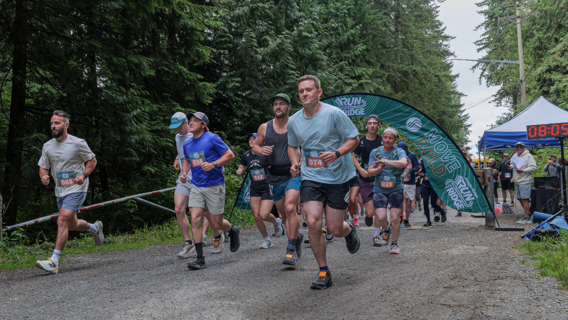 Runner Starting the Run the Ridge Course