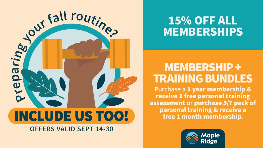 September Recreation Membership Promotion