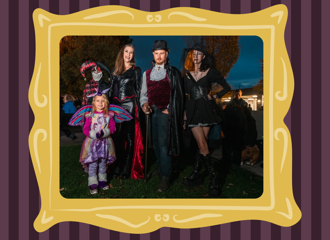 Group in Costume in Celebrate the Night