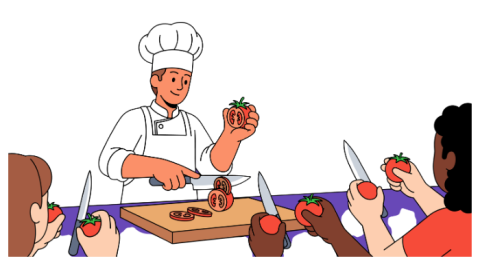 Chef doing an in-store product demonstration