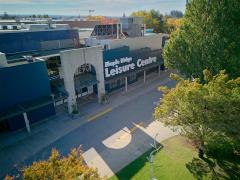 Overhead view of the Exterior of the Maple Ridge Leisure Centre