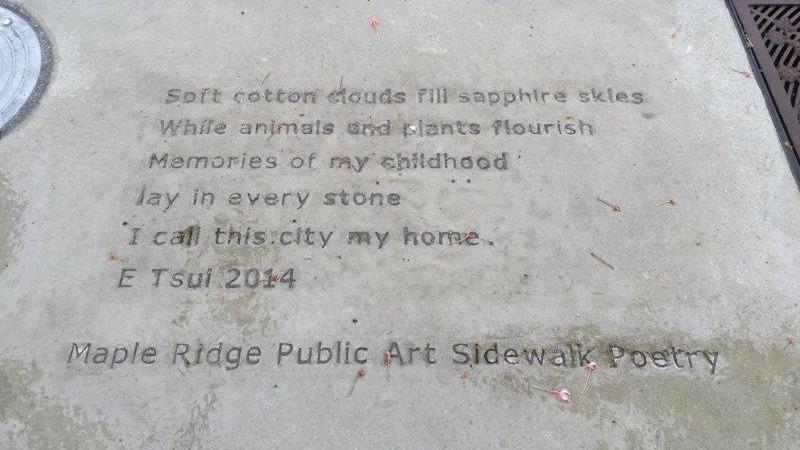 Sidewalk Poetry | Maple Ridge, BC