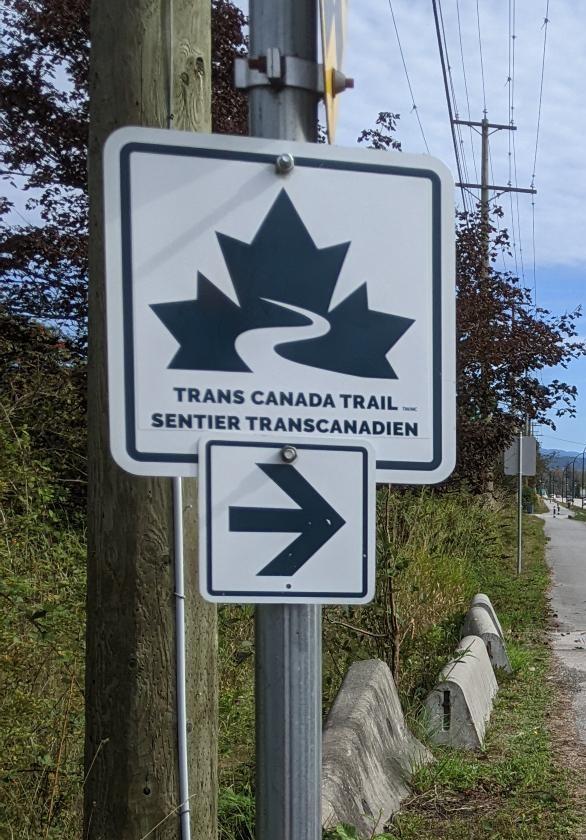 New Trans Canada Trail Sign