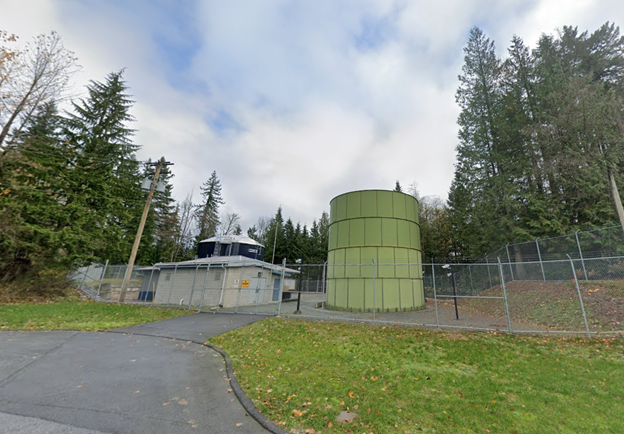 Street view of the 270A Street water reservoir site