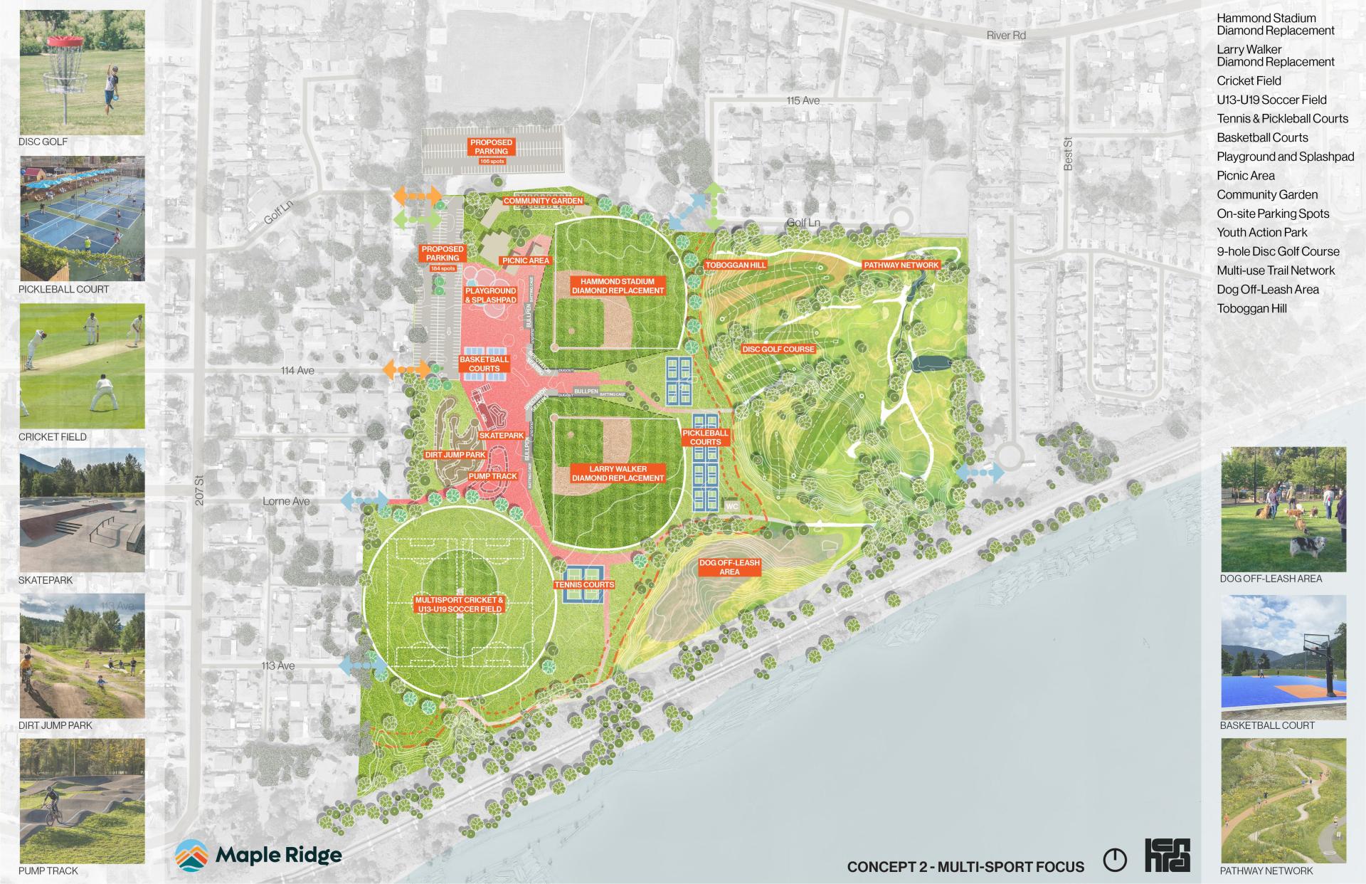 General concept drawing of proposed Hammond multi-use park