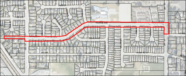 A map showing the project extents