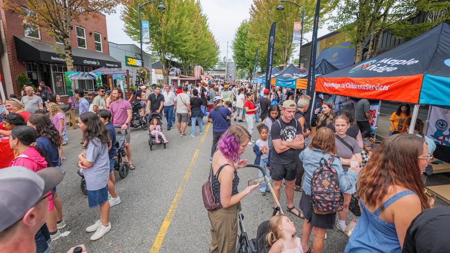 224 Street during the 2025 Our Neck of the Woods Festival in Downtown Maple Ridge
