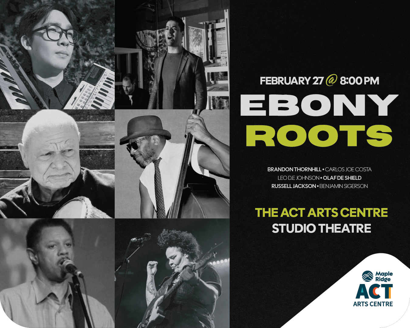 Contains images of a number of musicians.