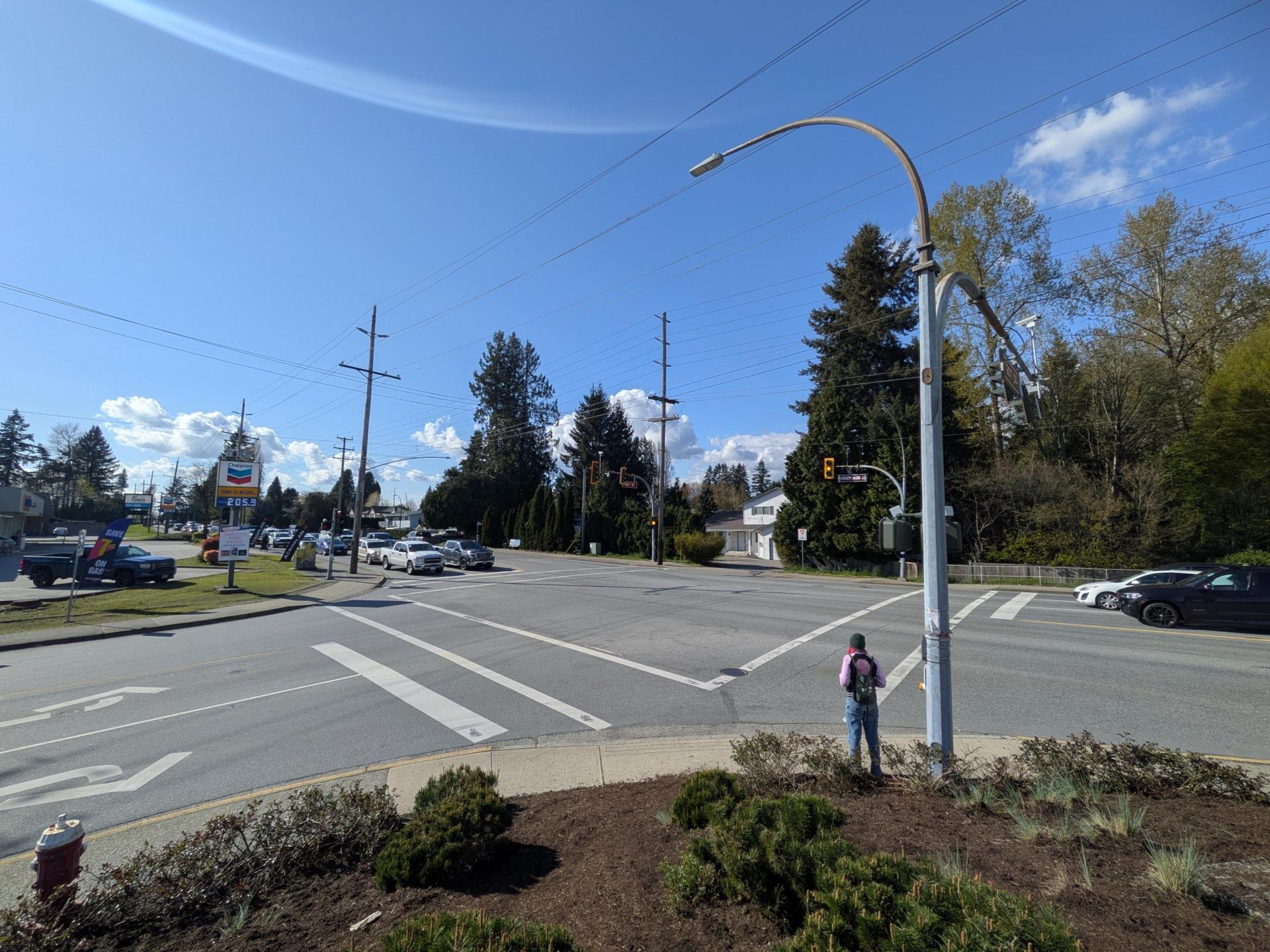 A view of the intersection at 207 Street and Dewdney Trunk Road