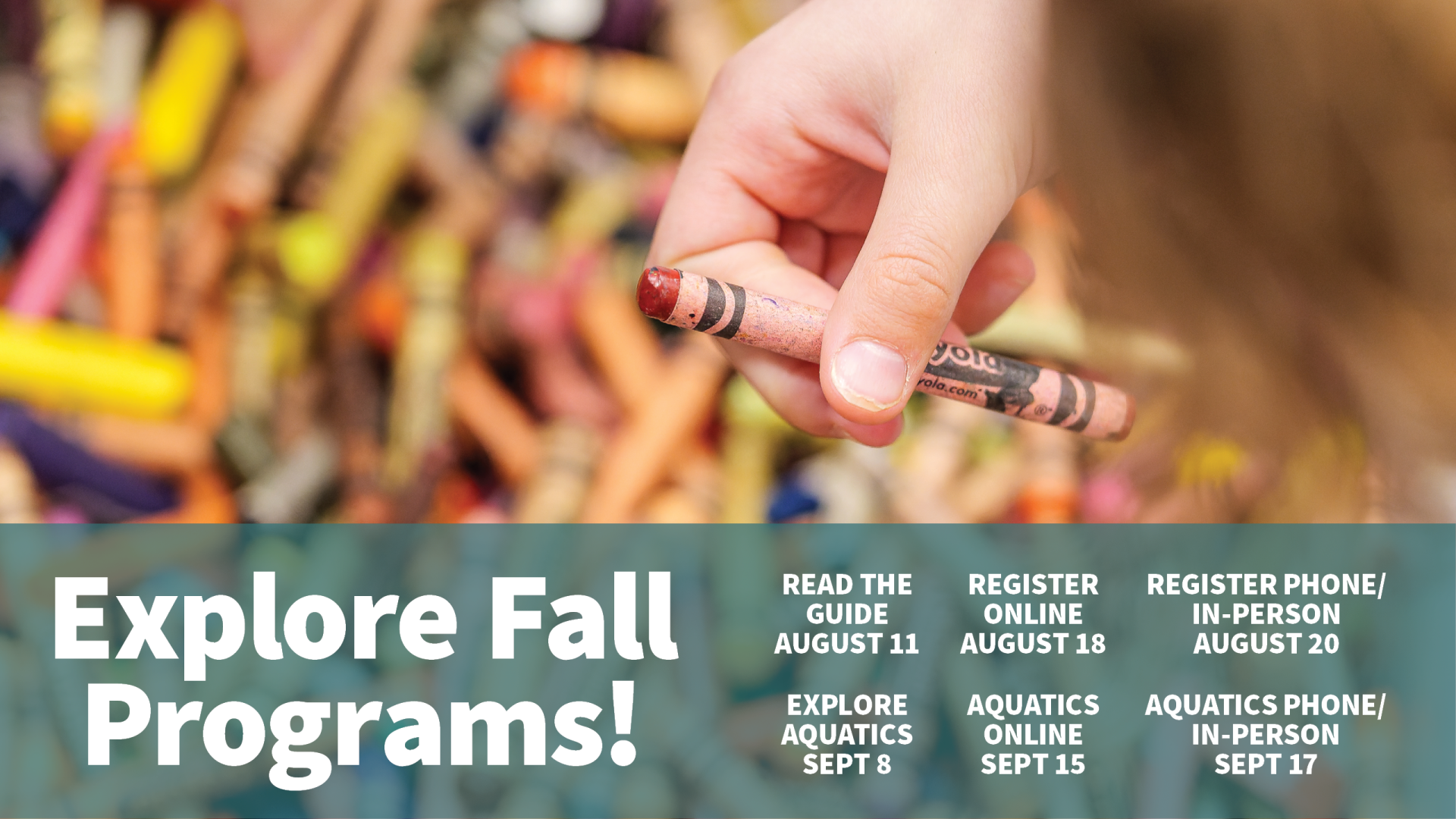 Fall Guide Dates with a Child Holding Crayons in the Background